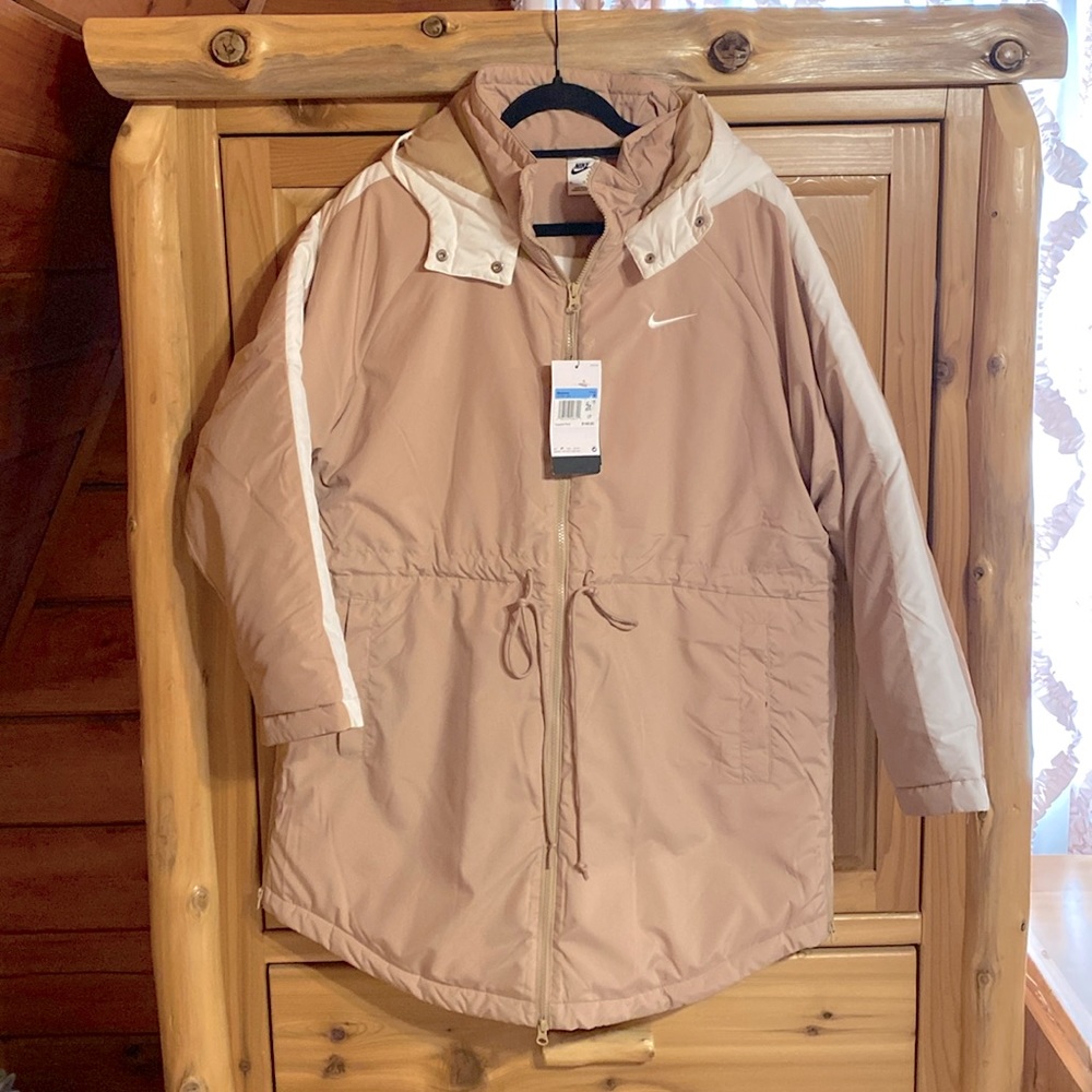 Nike Sportswear Essential Jacket Women’s Insulated Long Size Medium DV7874-200
